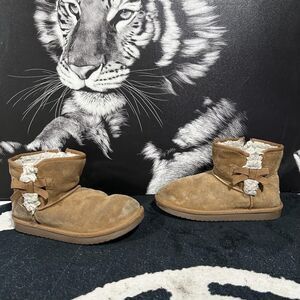 Koolaburra by UGG Victoria Mini Snow Boot Women's Brown Suede Faux Fur Lined
